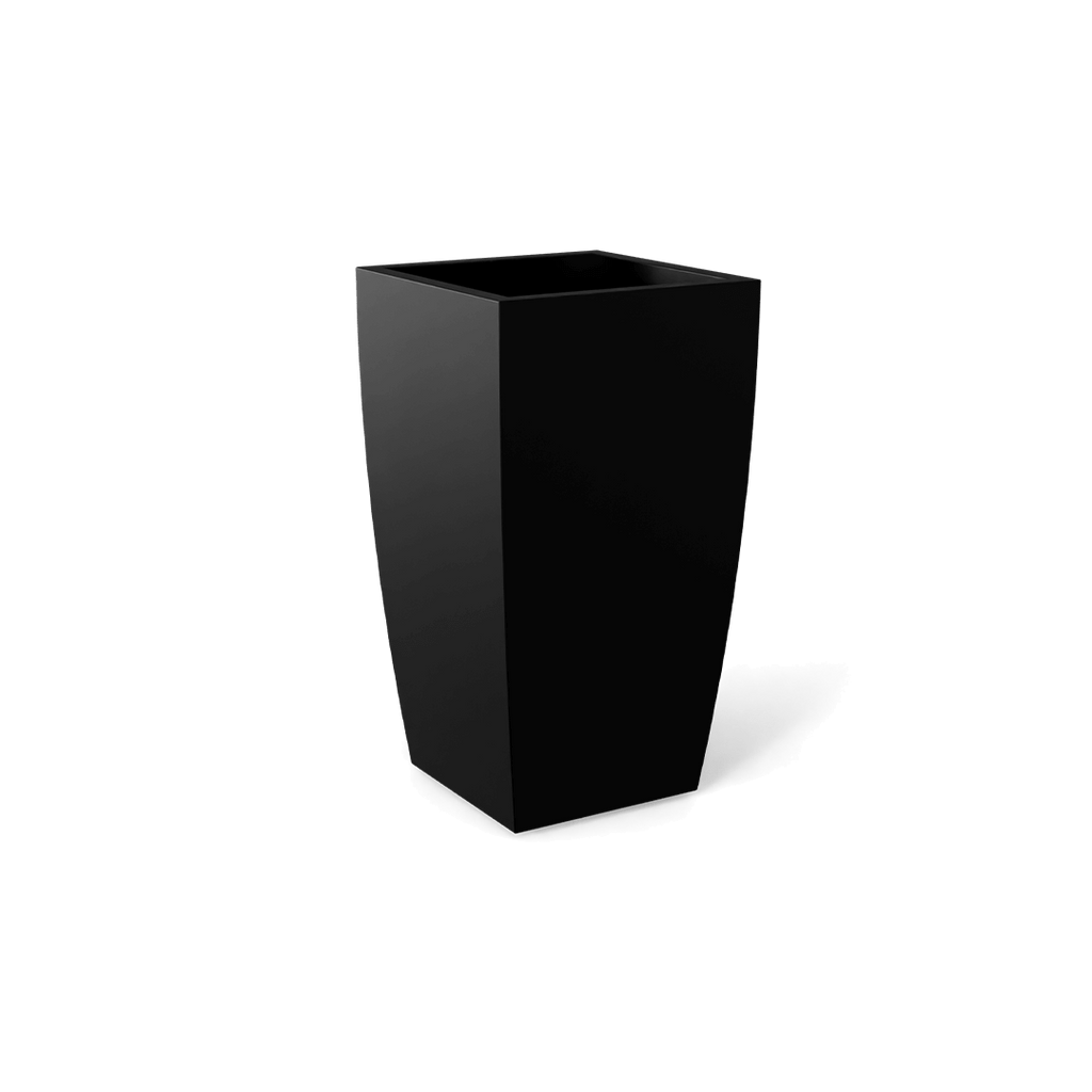 black square plant pot Toulan Modern Tall Tapered Square Planter by Jay Scotts – Planters Etc