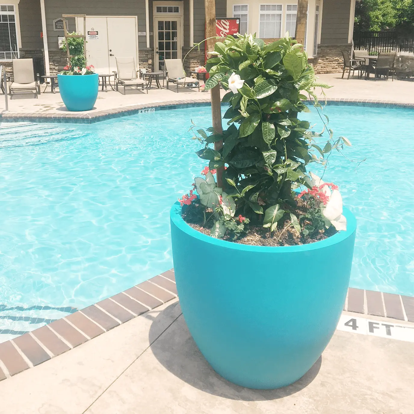 tapered fiberglass planters