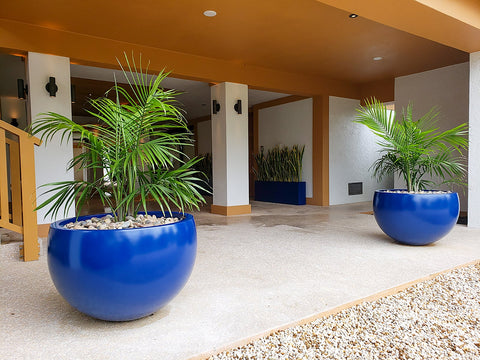 Beautiful outdoor space with Planters Etc. planters