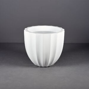 Santa Barbara Low Fluted Round Planter