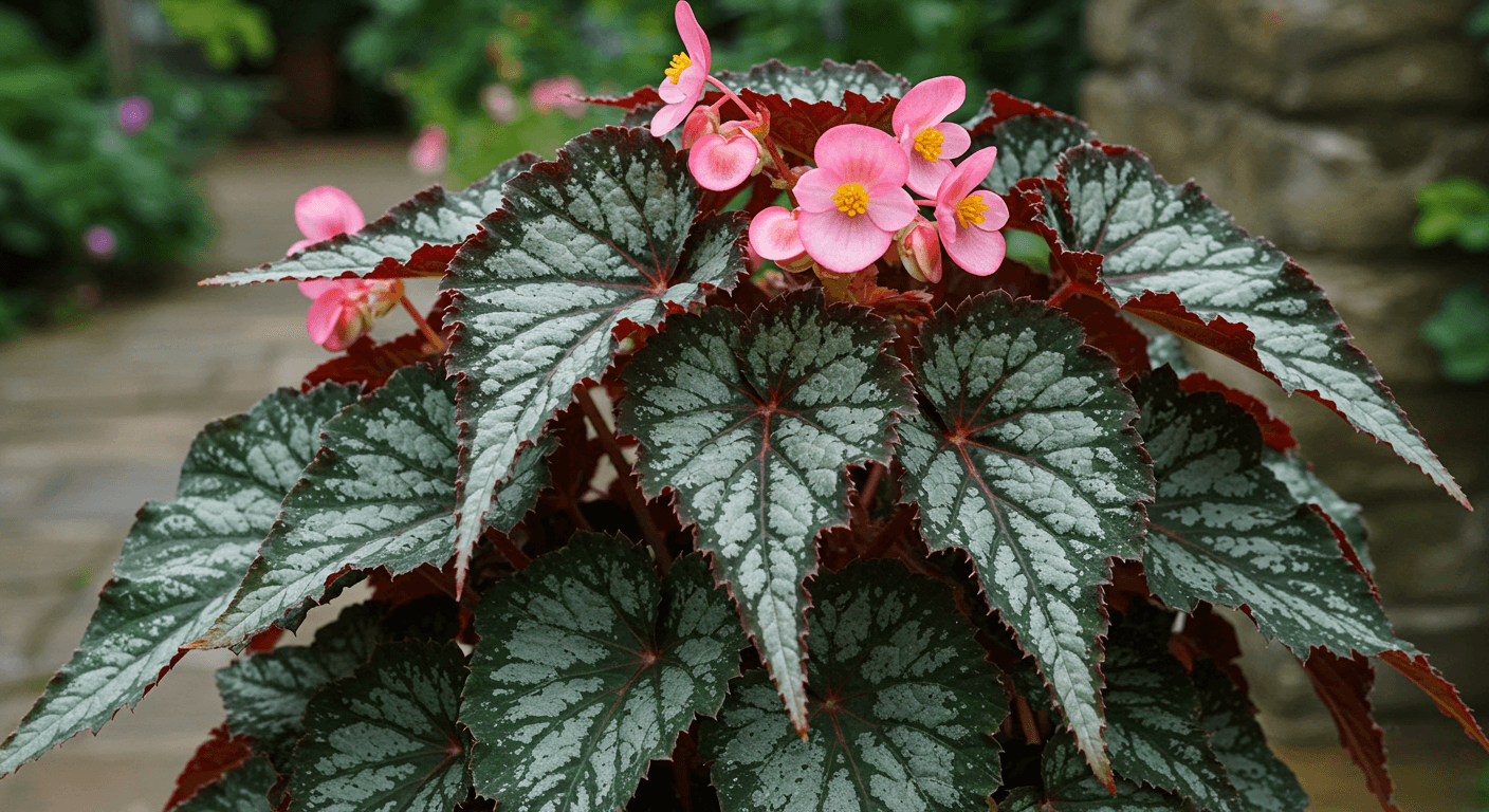 10 Best Indoor Flowering Plants That Bloom All Year 7 A Rieger Begonia with lush foliage and abundant, colorful flowers.