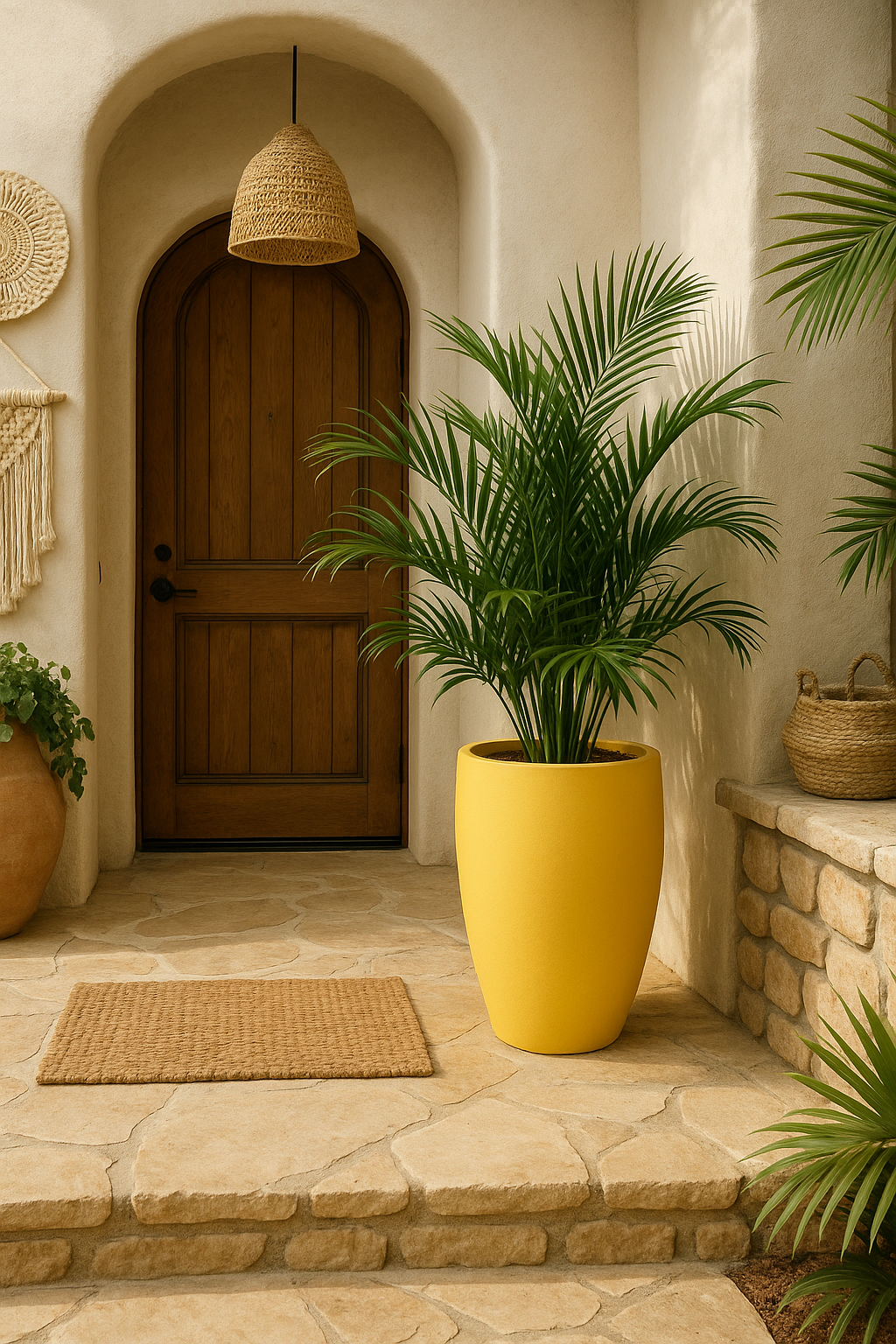 Boho Yellow planter