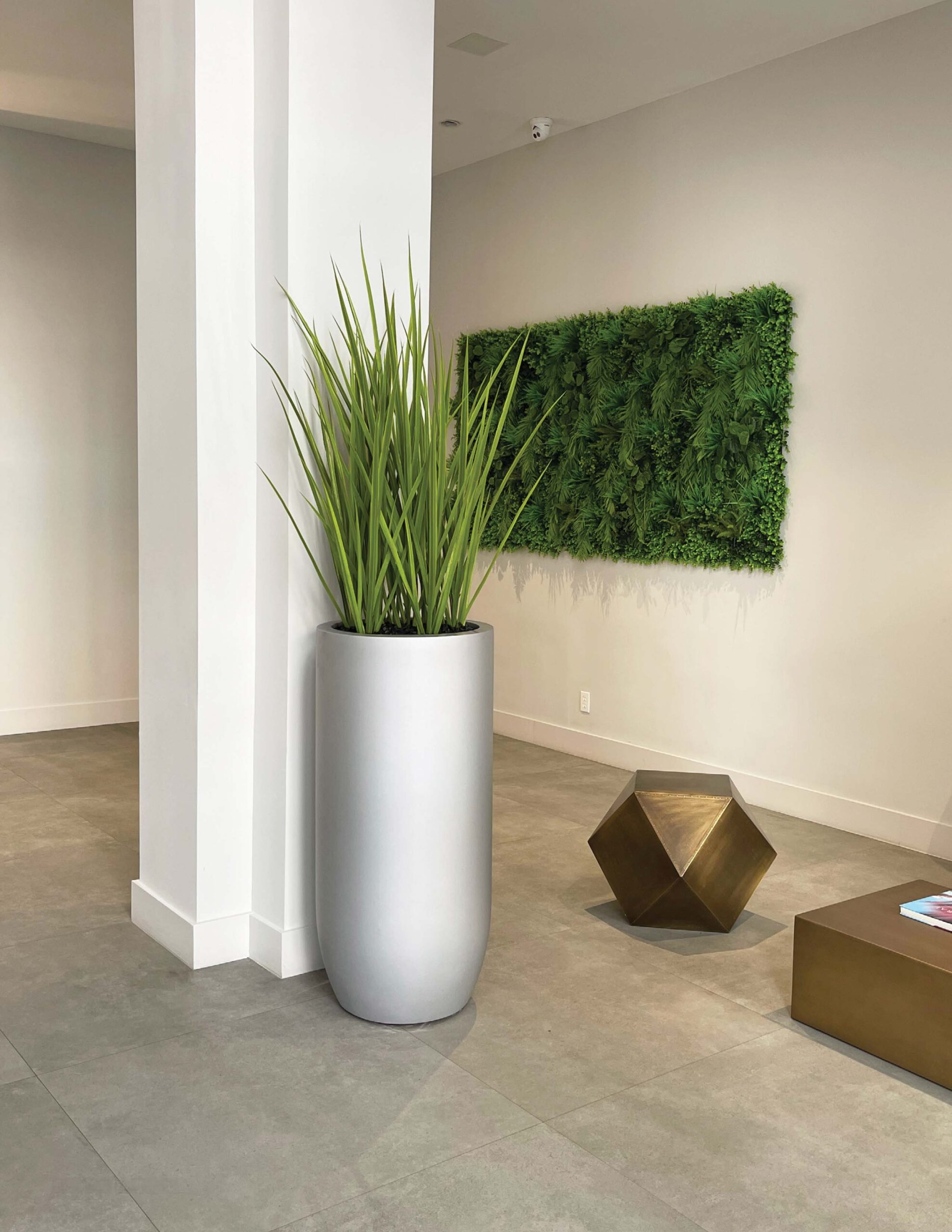 Planters with Metallic Finish