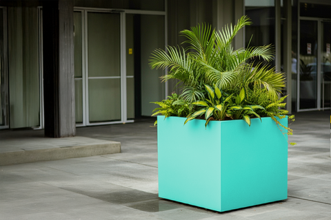 Outdoor space transformed into tropical paradise