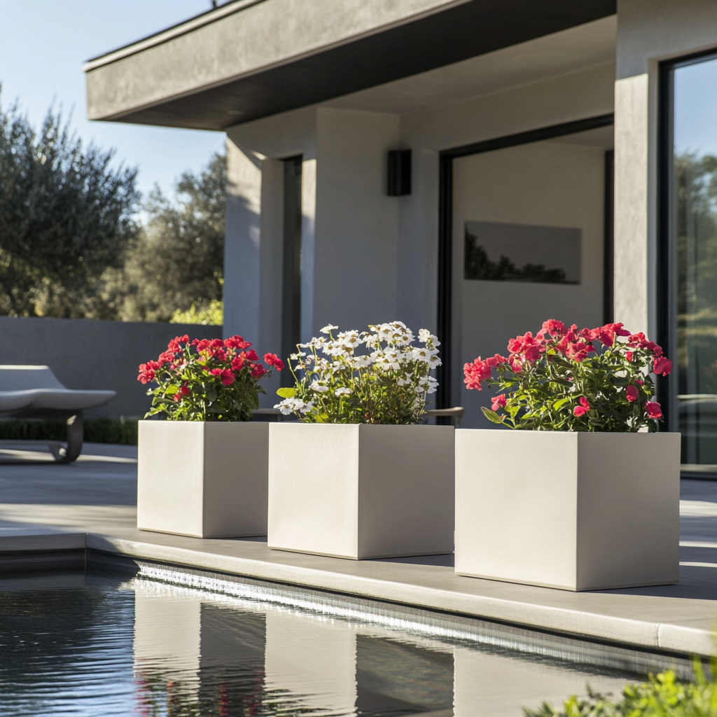 Nectar-Rich Flowers That Attract Butterflies: Create a Pollinator Patio with Planters 4 jay scotts 12776 three matte rectangle fiberglass planters in 40ec7378 a61a 4bbe 83db f06c9fa05900 3