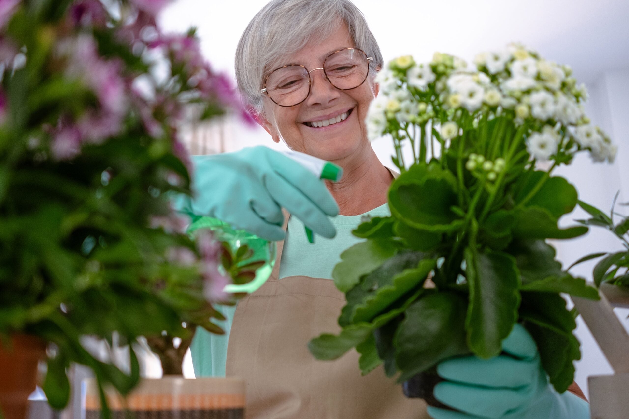 Fiberglass Planters for Nursing Homes: Interior Design Ideas & Mental Health Benefits 1 smiling senior caucasian woman gardener in casual 2024 11 02 23 11 38 utc scaled